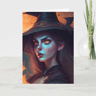 Wishing you a Happy Halloween Witch Pun Card