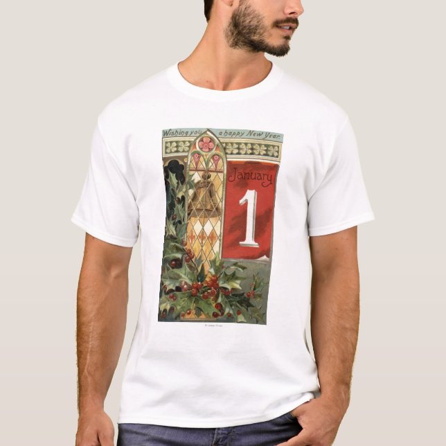 Wishing You a Happy New YearBell Scene T-Shirt (Front)
