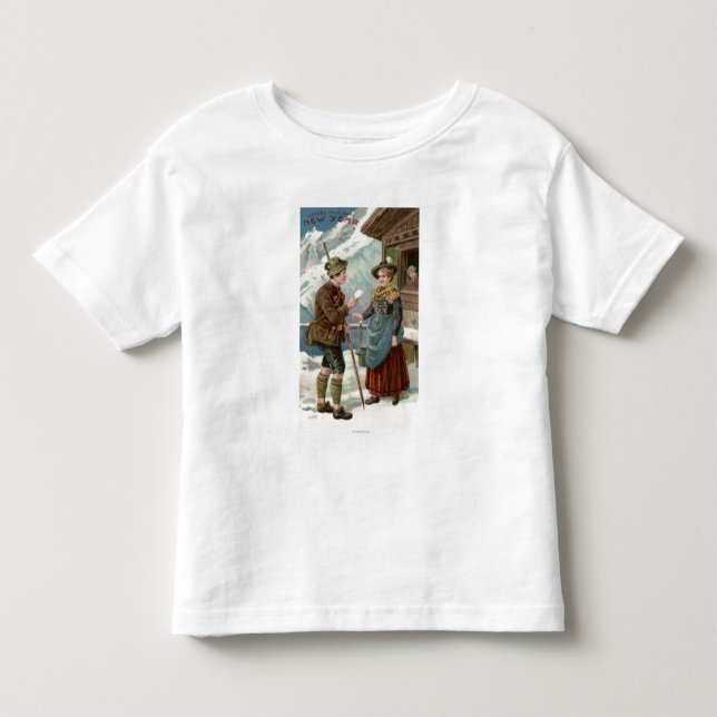 Wishing You a Happy New YearMountain Scene Toddler T-shirt (Front)