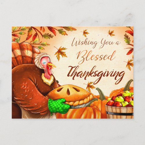 Wishing You A Happy Thanksgiving Postcard