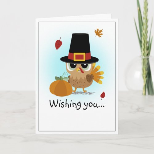 Wishing you a Happy Thanksgiving Turkey Card
