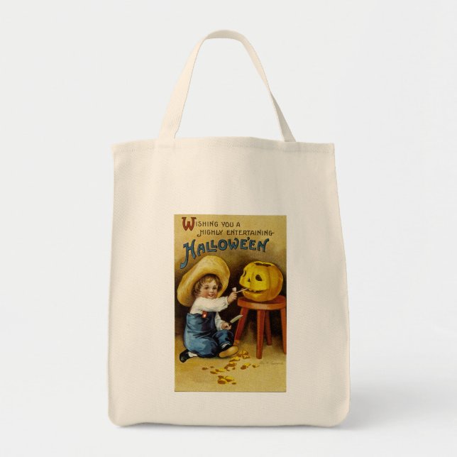 Wishing You a Highly Entertaining Halloween Tote Bag (Front)