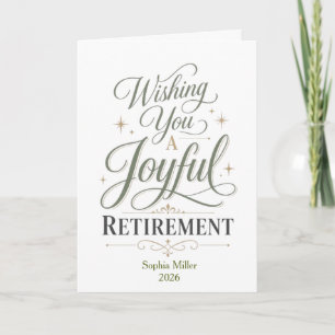Wishing You A Joyful Retirement Personalized Name Card