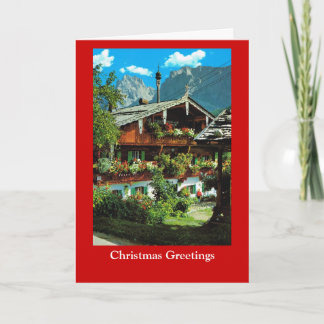 Wishing you a joyous Christmas, Vintage Tirol Holiday Card