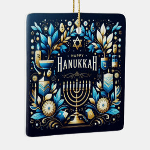 Wishing you a Joyous Hanukkah Ceramic Ornament