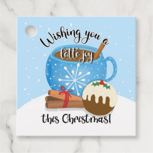 wishing you a latte joy this Christmas coffee Cera Favor Tags