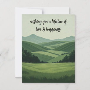 Wishing You a Lifetime of Love & Happiness, Rustic Note Card