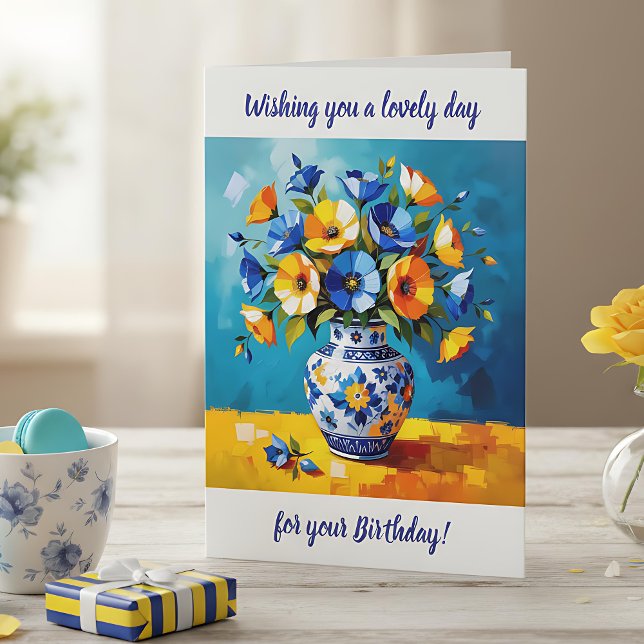 Wishing you a Lovely Birthday | Flowers Card (Creator Uploaded)