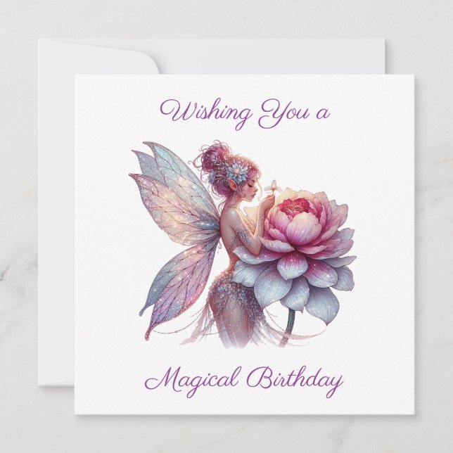 Wishing You a Magical Birthday | Coloring Page Card (Front)