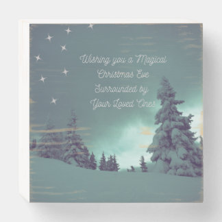 Wishing You a Magical Christmas Eve on a Wooden Box Sign