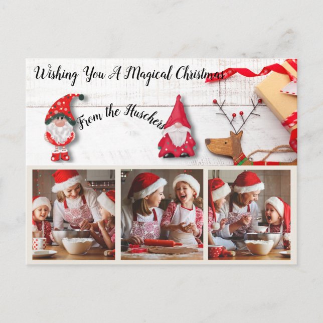  Wishing you a Magical Christmas Holiday Postcard (Front)