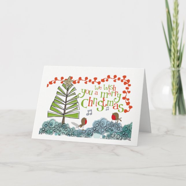 Wishing You A Merry Christmas! Christmas Card (Front)