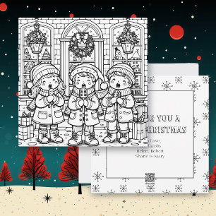 Wishing You a Merry Christmas Color Me Holiday Card