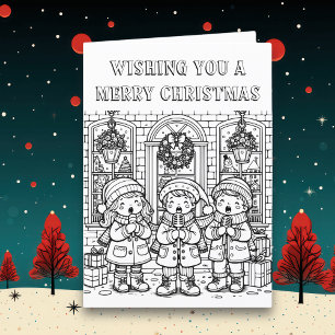 Wishing You a Merry Christmas Color Me Holiday Card