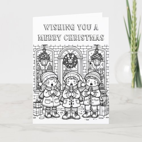 Wishing You a Merry Christmas  Color Me Holiday Card