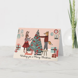 Wishing you a Merry Christmas - Decorate the Tree Holiday Card