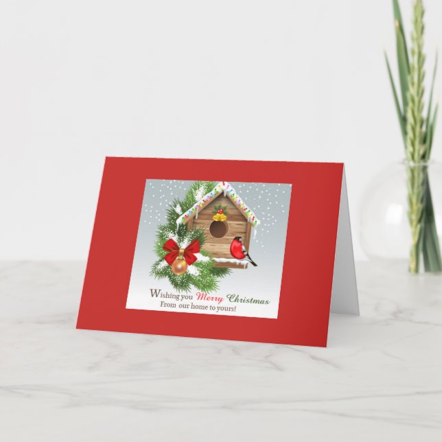 Wishing You A Merry Christmas! Holiday Card (Front)