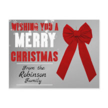 Wishing you a Merry Christmas Personalised card