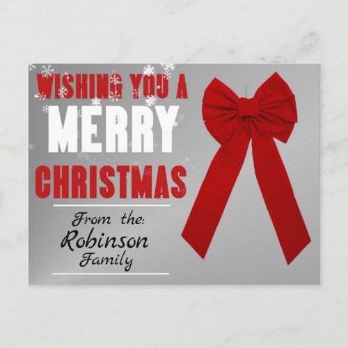 Wishing you a Merry Christmas Personcard Postcard