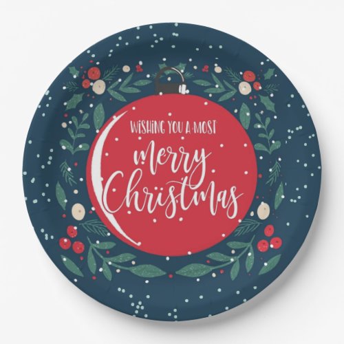 wishing you a most merry christmas paper plates