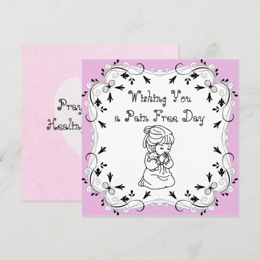 Wishing you a Pain Free Day Card (Front/Back)