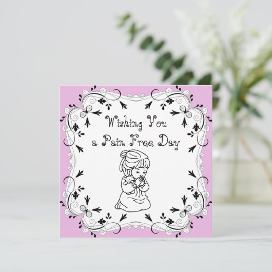 Wishing you a Pain Free Day Card (Standing Front)