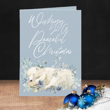 Wishing You A Peaceful Christmas - Grief Christmas Holiday Card by GiftShopOnline at Zazzle