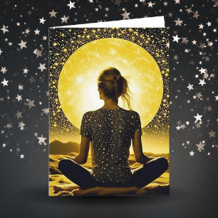 Wishing You a Peaceful Day   Meditating  Card