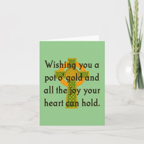 Wishing You A Pot O Gold _ Irish Quote  Card