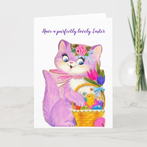 Wishing you a purfectly lovely Easter Holiday Card