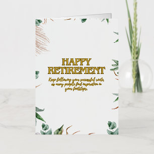 "Wishing You a Relaxing and Rewarding Retirement!" Foil Greeting Card