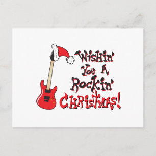 Wishing You a Rocking Christmas Guitar Invitation