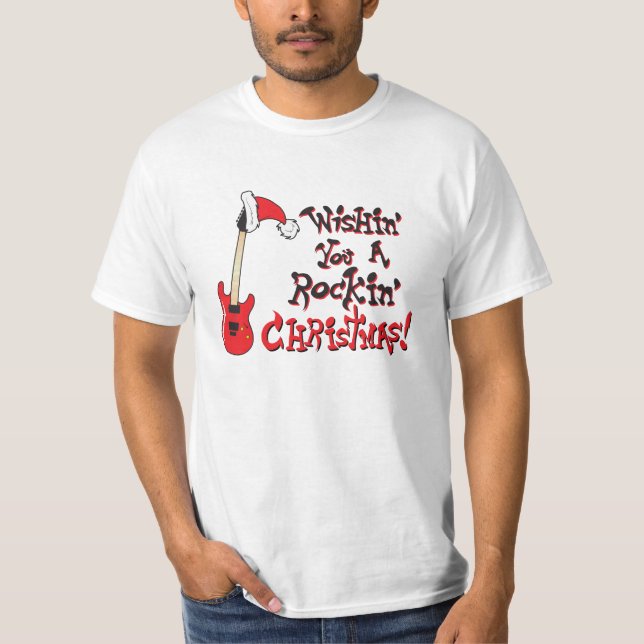 Wishing You a Rocking Christmas Shirt Jacket Polo (Front)