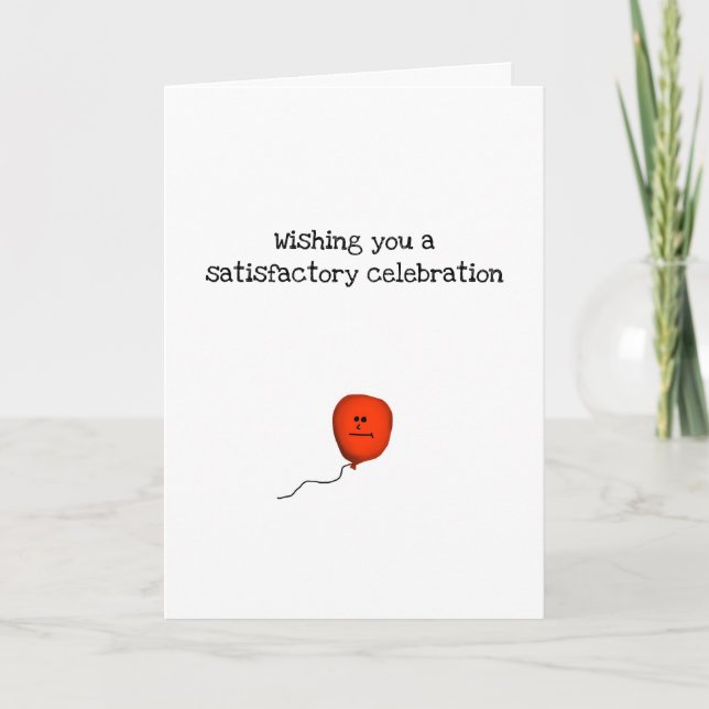 Wishing you a Satisfactory Celebration Holiday Card (Front)