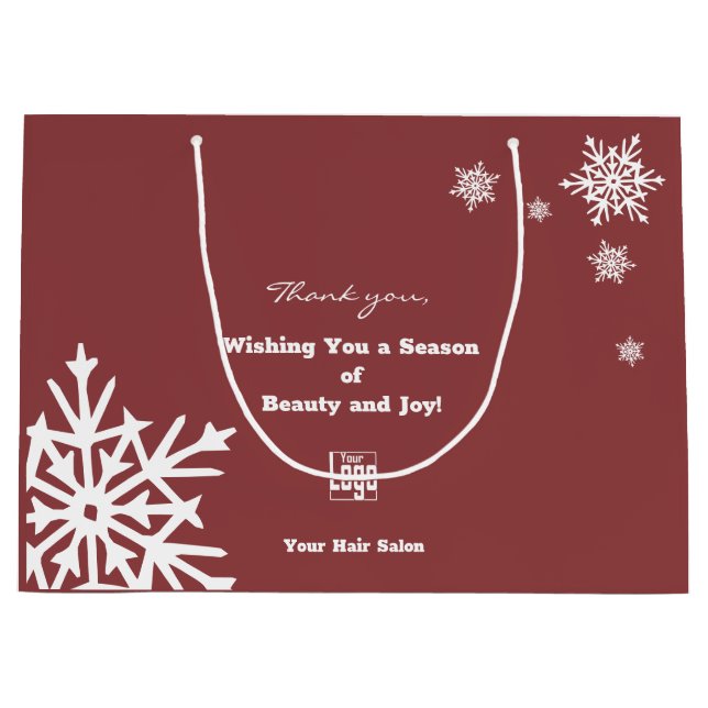 Wishing You a Season of Beauty and Joy Paper Bag (Front)