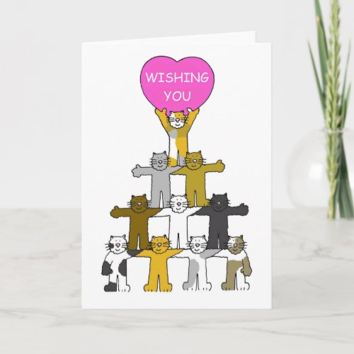 Wishing you a Speedy Recovery Cartoon Cats Card