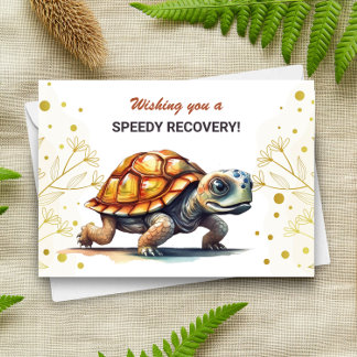 Wishing You a Speedy Recovery Turtle Get Well Soon Card