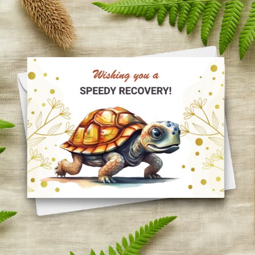 Wishing You a Speedy Recovery Turtle Get Well Soon Card