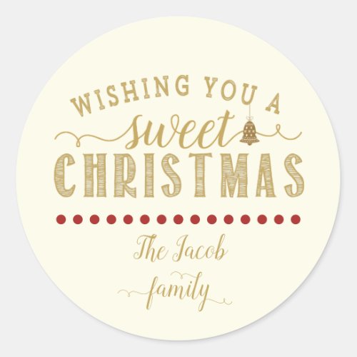 Wishing You A Sweet Christmas Sticker