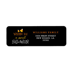 Wishing You A Sweet Halloween Label