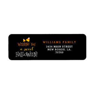Wishing You A Sweet Halloween Label
