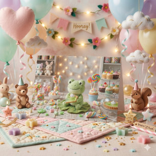 Wishing You a Toad-ily Ribboting Birthday! Card