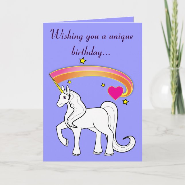 Wishing You a Unique Birthday... Card (Front)