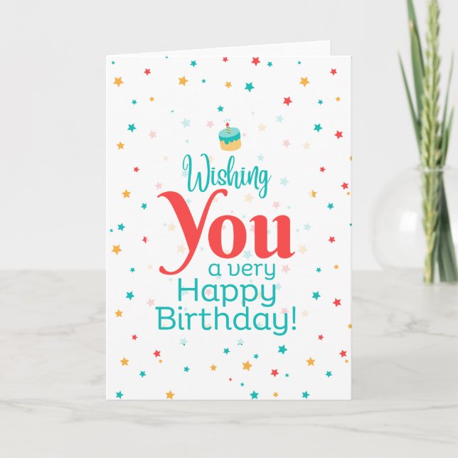 Wishing You a Very Happy Birthday Card (Front)