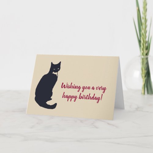 Wishing you a very happy birthday cat card