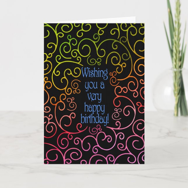 Wishing You a Very Happy Birthday Ensemble Card (Front)