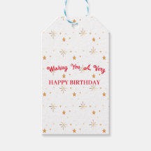Wishing You A Very Happy Birthday Gift Tag