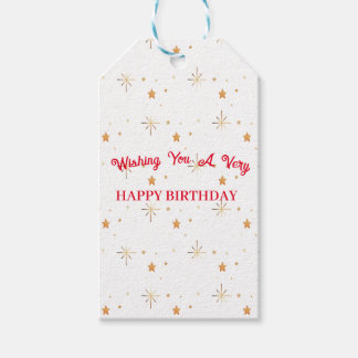 Wishing You A Very Happy Birthday Gift Tag