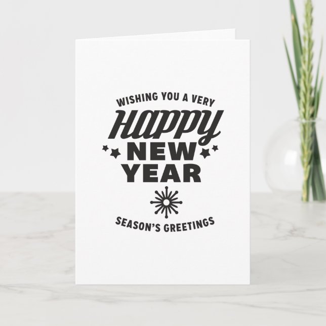 Wishing You a Very Happy New Year Card (Front)