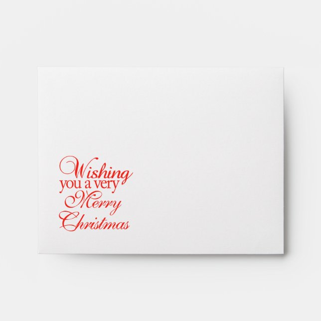 Wishing you a very merry Christmas! Envelope (Front)